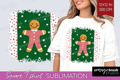 Retro Christmas Square Tshirt Background - Vintage Aesthetic Product Image 1