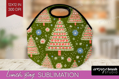 Retro Christmas Lunch Bag - Vintage Aesthetic Lunch Bug PNG Product Image 1