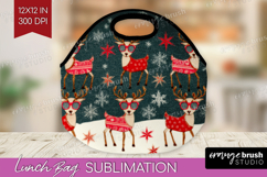 Retro Christmas Lunch Bag - Vintage Aesthetic Lunch Bug PNG Product Image 1