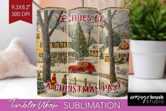 Retro Christmas Tumbler Wrap - Xmas Tumbler Sublimation Product Image 1