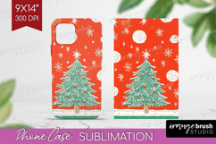 Retro Christmas Phone Case PNG - Vintage Aesthetic Case PNG Product Image 1