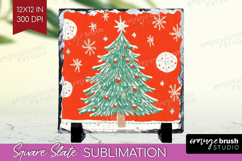 Retro Christmas Slate PNG - Vintage Aesthetic Square Slate Product Image 1