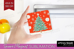 Retro Christmas Magnet Sublimation - Vintage Aesthetic PNG Product Image 1
