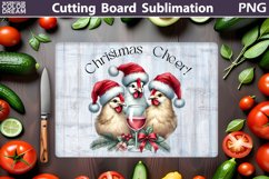 Christmas Chicken Cutting Board | Christmas Kitchen Board Product Image 1