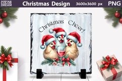 Christmas Chicken Illustration | Christmas Slate Design Product Image 1