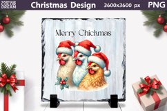 Christmas Chicken Illustration | Christmas Slate Design Product Image 1