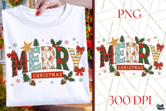 Retro Merry Christmas PNG | Trendy Patterned Holiday Png Product Image 1
