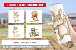 Tumbler Retro Christmas Animals Product Image 1