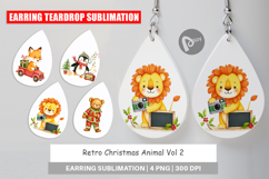 Earring Retro Christmas Animals Product Image 1
