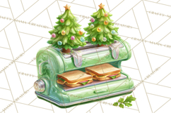 Retro Christmas Appliances Clipart PNG Product Image 3