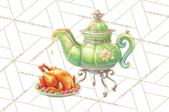 Retro Christmas Appliances Clipart PNG Product Image 5