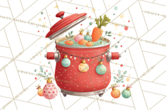 Retro Christmas Appliances Clipart PNG Product Image 3