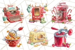 Retro Christmas Appliances Clipart PNG Product Image 8