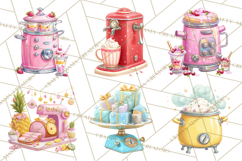 Retro Christmas Appliances Clipart PNG Product Image 5