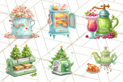 Retro Christmas Appliances Clipart PNG Product Image 4