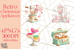 Retro Christmas Appliances Clipart PNG Product Image 1