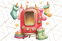 Retro Christmas Appliances Clipart PNG Product Image 5