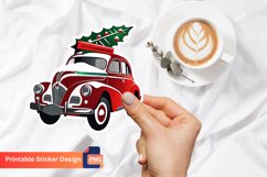 Retro Christmas Car Sticker Product Image 1