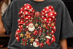 Vintage Christmas Bow Santa, Ornaments & Holiday Sublimation Product Image 4