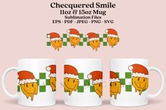 retro christmas chequered smile coffee mug sublimation wrap glass mug wrap svg presized for 11oz and 15oz glass mug are sublimation files