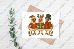 Retro Christmas Chicken PNG Product Image 3
