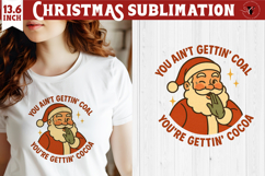 Retro Christmas sublimation | Funny Christmas clipart Product Image 1