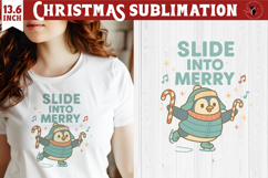 Retro Christmas sublimation | Funny Christmas clipart Product Image 1