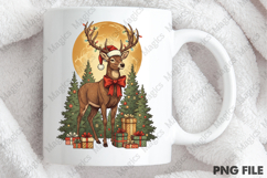 Retro Christmas Deer PNG Product Image 4