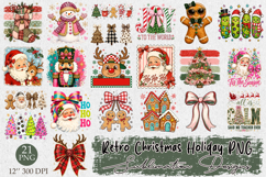 Retro Christmas Holiday PNG - Sublimation Designs Product Image 1