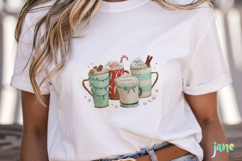 Retro Christmas Hot Cocoa Mugs Clipart Bundle Product Image 2