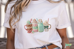 Retro Christmas Hot Cocoa Mugs Clipart Product Image 3