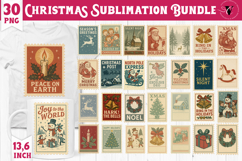 Christmas postage stamp Clipart | Vintage Christmas Product Image 1
