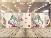 Christmas Mug Wrap Sublimation Designs, Christmas Penguin Mug, Christmas Png