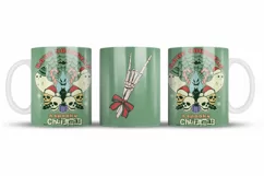 Christmas Mug Wrap Sublimation Designs, Christmas Penguin Mug, Christmas Png