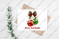Retro Christmas Ornaments Bow PNG Product Image 3