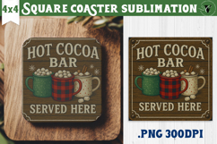 Retro Christmas Square Coasters | Christmas quotes Product Image 1