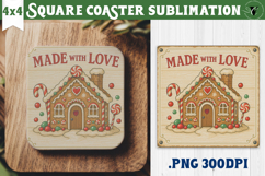 Retro Christmas Square Coasters | Christmas quotes Product Image 1