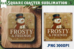 Retro Christmas Square Coasters | Christmas quotes Product Image 1