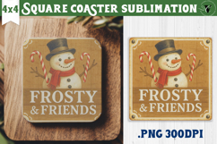 Retro Christmas Square Coasters | Christmas quotes Product Image 1