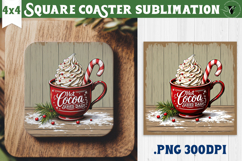 Retro Christmas Square Coasters | Christmas quotes Product Image 1