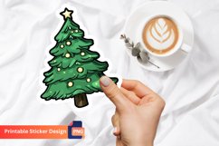 Retro Christmas Sticker, Vintage Christmas Sticker Product Image 1
