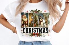 Retro Christmas Sublimation Png Product Image 3