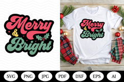 Retro Christmas SVG Design, christmas png dxf, illustrations Product Image 1