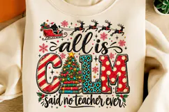 Retro Christmas Teacher Sublimation Product Image 2