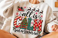 Retro Christmas Teacher Sublimation Product Image 3