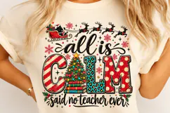 Retro Christmas Teacher Sublimation Product Image 4