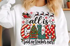 Retro Christmas Teacher Sublimation Product Image 5