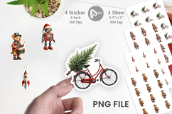 Retro Christmas Tin Toy Sticker Product Image 1