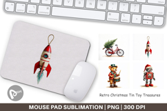 Retro Christmas Tin Toy Mouse Pad Product Image 1