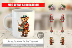 Retro Christmas Tin Toy Mug Wrap Product Image 1